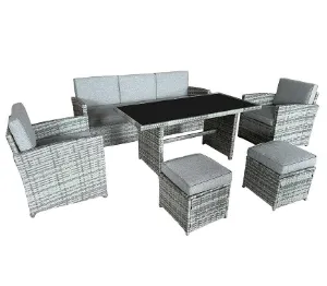 Obrazek Komplet technorattanowy Napoli szary