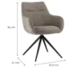 Obrazek Krzesło Everly W. Armrest 9590 brązowe