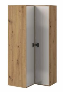 Obrazek Szafa rogowa dwudrzwiowa Index 03 dąb artisan/biały połysk