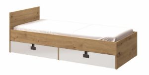 Obrazek Łóżko młodzieżowe z szufladami Index 14 dąb artisan/biały