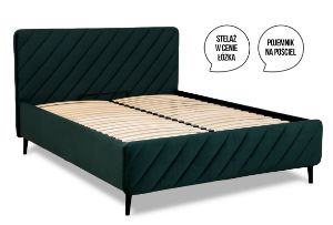 Obrazek Łóżko ze stelażem tapicerowane Kathy 160x200 zielony