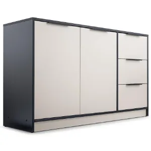 Obrazek Komoda Duarte 2d3s Kaszmir / Czarny