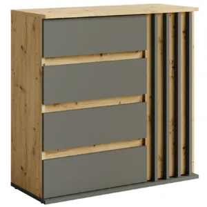 Obrazek Komoda Doris 1d4s Dąb Artisan/Szary