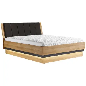 Obrazek Łóżko z zagłówkiem York Y-18 160x200 Dąb/Grafit