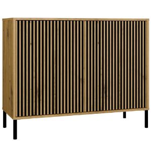 Obrazek Komoda Amaro 2D Slim dąb artisan ryflowany