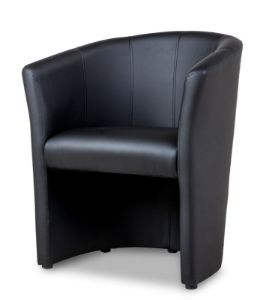 Obrazek Fotel kubełkowy Pur czarny ekoskóra