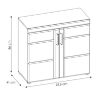 Obrazek Komoda dwudrzwiowa Cortina 2D CNAK01