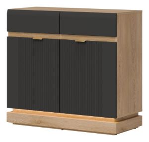 Obrazek Komoda dwudrzwiowa Milton ML02 z szufladami antracyt