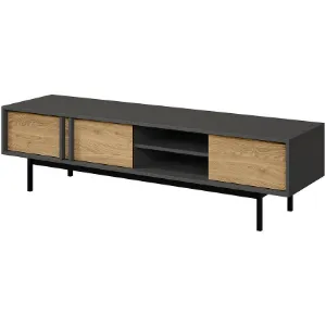 Obrazek Szafka RTV 160 Alsy 9 Dąb Olejowany/Antracyt