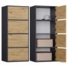 Obrazek Komoda Malwa 4D antracyt/dąb artisan