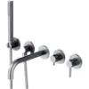 Obrazek Bateria wannowa 5-otworowa podtynkowa Y nikiel