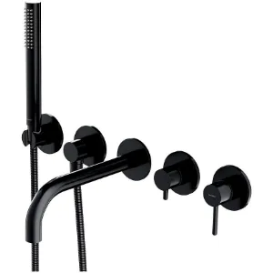 Obrazek Bateria wannowa 5-otworowa podtynkowa Y czarna