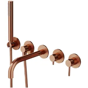 Obrazek Bateria wannowa 5-otworowa podtynkowa Y miedź szczotkowana