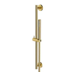 Obrazek Zestaw prysznicowy suwany Microphone złoty szczotkowany