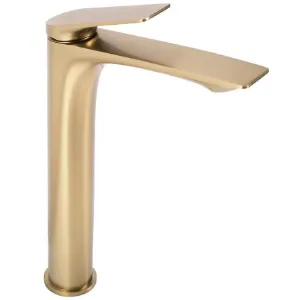 Obrazek Bateria umywalkowa wysoka Rea Avalon złota szczotkowana