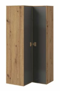 Obrazek Szafa rogowa dwudrzwiowa Index 03 dąb artisan/szary połysk