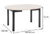 Obrazek Stół rozkładany 102-142 cm Rund kaszmir/czarny
