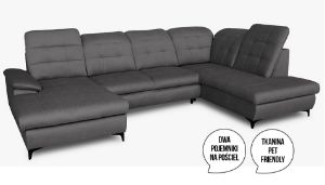 Obrazek Narożnik z funkcją spania Moderno lewy popiel