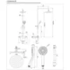 Obrazek System natryskowy z deszczownicą i baterią termostatyczną Y chrom