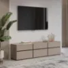 Obrazek Szafka RTV Cross  3k3s Congo/Czarny 41