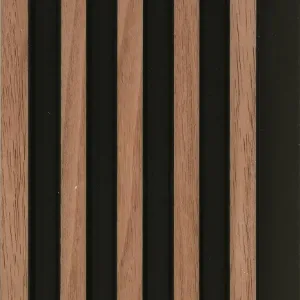 Obrazek Panel lamelowy MODERN LINE SLIM Walnut Black 12x122x2650mm