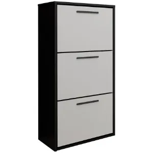 Obrazek Szafka na buty Asper Wisząca Fr. Biały/Czarny