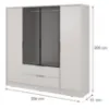 Obrazek Szafa Kelly 4D RM cashmere z led