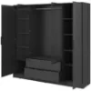 Obrazek Szafa Kelly 4D RM grafit z led