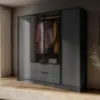 Obrazek Szafa Kelly 4D RM grafit z led