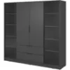 Obrazek Szafa Kelly 4D RD grafit z led
