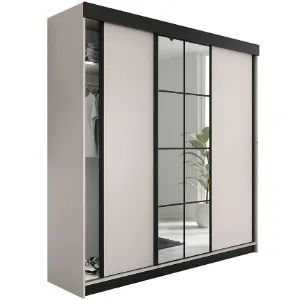 Obrazek Szafa Lamaro 200 Kaszmir + Czarne Wstawki