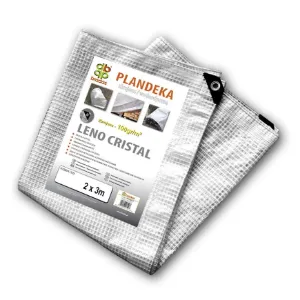 Obrazek Plandeka zbrojona Leno Cristal 2 x 3m, 100g – przezroczysta
