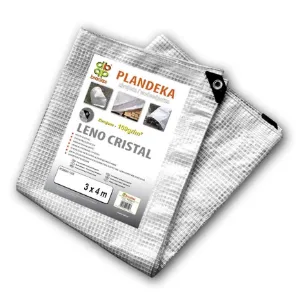 Obrazek Plandeka zbrojona LENO CRISTAL 3 X 4m, 100g – przezroczysta