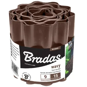 Obrazek Obrzeże faliste 9 m x 15 cm brązowe OBFB0915