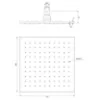 Obrazek Deszczownica Slimline 25x25 cm chrom