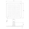 Obrazek Deszczownica Slimline 20x20 cm czarna