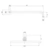 Obrazek Deszczownica z ramieniem Slimline Ø25 cm chrom