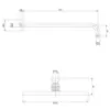Obrazek Deszczownica z ramieniem Slimline Ø25 cm czarna