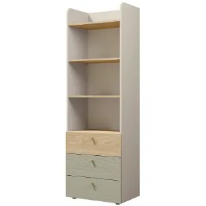 Obrazek Regał Yuki 5 Eukaliptus/Szary Beż/Dąb Olejowany