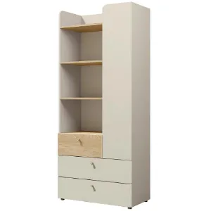 Obrazek Regał Yuki 3 Szary Beż/Dąb Olejowany