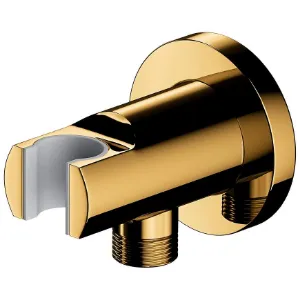 Obrazek Przyłącze kątowe z uchwytem złote