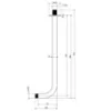 Obrazek Ramię prysznicowe ścienne 40 cm antracyt