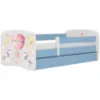 Obrazek Łóżko dziecięce Babydreams+SZ+M niebieski 80x160 balonik