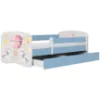 Obrazek Łóżko dziecięce Babydreams+SZ+M niebieski 80x160 balonik