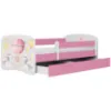 Obrazek Łóżko dziecięce Babydreams+SZ+M różowy 80x180 balonik