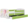 Obrazek Łóżko dziecięce Babydreams+SZ+M zielony 80x180 balonik