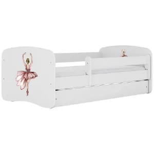 Obrazek Łóżko dziecięce Babydreams+SZ+M biały 70x140 baletnica