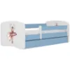 Obrazek Łóżko dziecięce Babydreams+SZ+M niebieski 70x140 baletnica