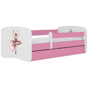 Obrazek Łóżko dziecięce Babydreams+SZ+M różowy 70x140 baletnica