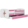 Obrazek Łóżko dziecięce Babydreams+SZ+M różowy 70x140 baletnica